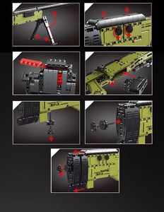 Mould <span class=keywords><strong>King</strong></span> 14010-modelo de pistola de francotirador MOC AWM, bloques de pistola de bloques de Rifle PUBG AWM, juguete de arma lanzable - Product Image 5