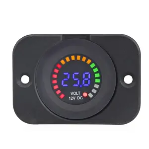 12 V LED Panel Digital Voltmeter Display Voltmeter Color LED Digital Display Voltmeter for Marine Car Mot