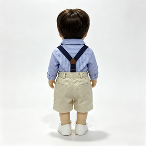 Muñeca Reborn Personalizada de Poliéster Articulada para Niñas, Muñeca de Juego de Imitación para Cuidar, Muñeca de Moda con Vestido de Caballero, Rellena de Algodón PP - Product Image 5