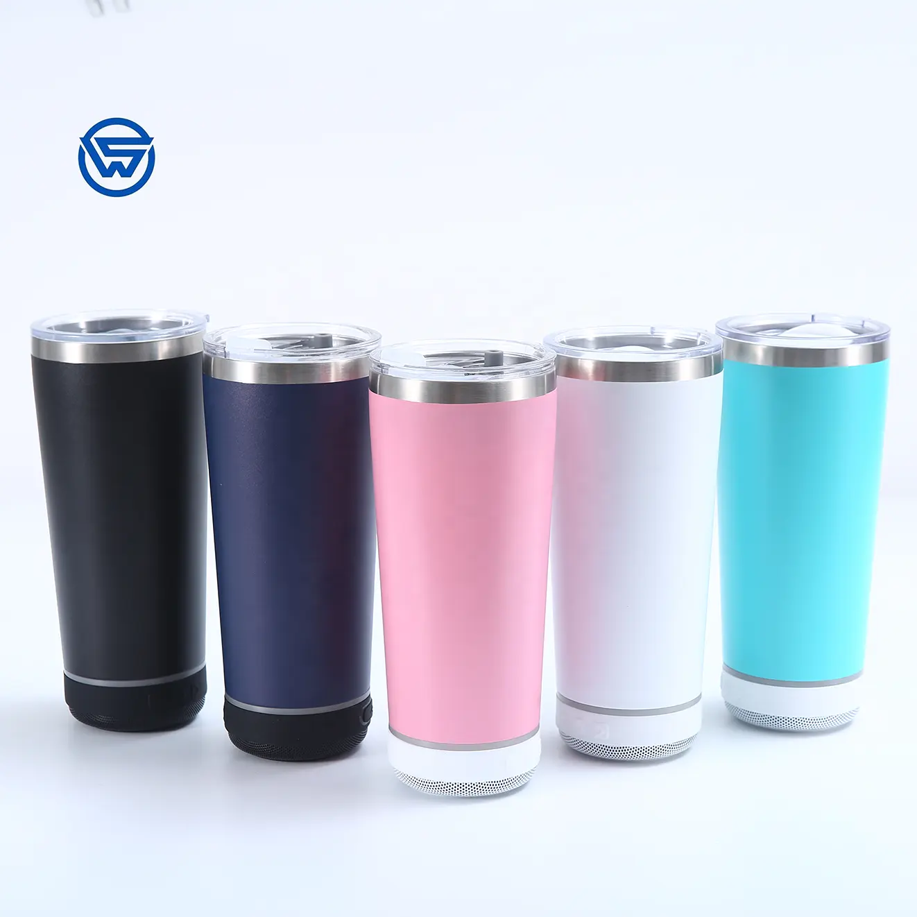 Sublimation musicale sans fil USB 20 oz gobelet en acier inoxydable haut-parleur Bluetooth bouteille d'eau pour salle de sport activité en plein air tasse