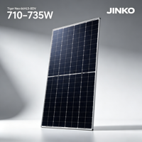 Modul Surya Bifasial Tipe-N TOPCon Jinko 710W-735W Tier 1 dengan Kaca Ganda untuk Penggunaan Komersial