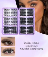 Extensions de cils individuels 3D professionnelles, douces et volumineuses, effet naturel, pour salon et usage domestique