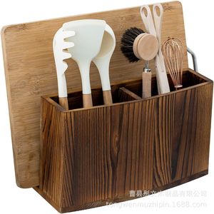 ชั้นวางของในครัวไม้เนื้อแข็งอเนกประสงค์สำหรับใส่ช้อนส้อมตะเกียบกล่องตั้งโต๊ะความจุ 18 ลิตร - Product Image 3