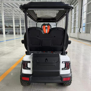 Voiturette de <span class=keywords><strong>golf</strong></span> électrique blanche, conçue spécifiquement pour le tourisme guidé dans les zones panoramiques, avec un <span class=keywords><strong>toit</strong></span> et une bande lumineuse - Product Image 6