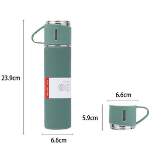 Set de Regalo de Termo de Acero Inoxidable de 500 ml, Estilo Ejecutivo para Oficina, Botella Térmica para Agua Caliente, Aislamiento Térmico, Taza para Parejas - Product Image 5