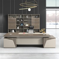 Meubles de bureau pour directeur général, table de bureau moderne modulaire en bois pour bureau à domicile Baiyuan BY-22