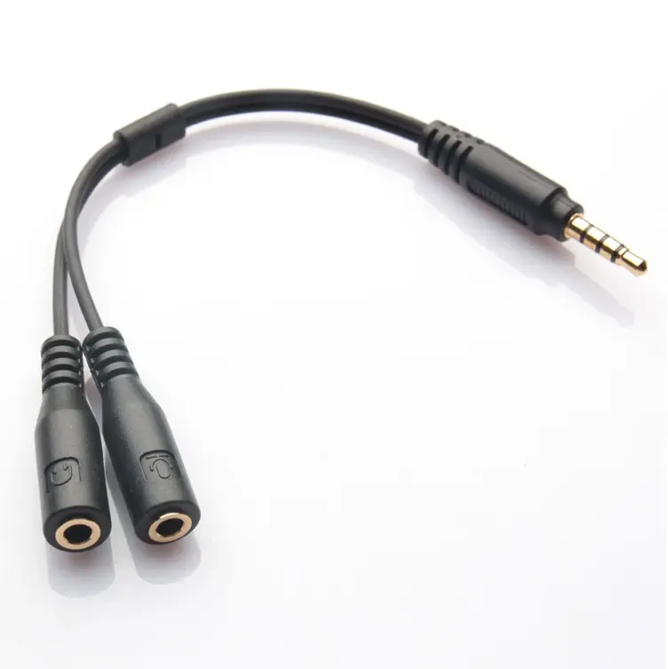 Male to Female Earphone Headphone Cable 3.5mm Jack Y Splitter Audio Adapter