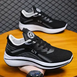 Mesh upper breathable men sneakers hard wearing men shoes and sneakers