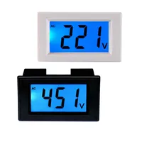 AC 80-500V LED Digital Voltmeter alat pengukur tegangan 2-kawat tampilan biru 380V 220V tes tegangan