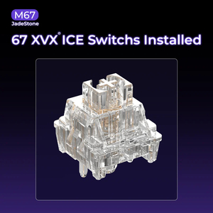 Teclado Mecánico XVX M67 <span class=keywords><strong>JadeStone</strong></span>, 67 Teclas, 65%, Gasket, Hot-Swap, Keycaps IMD-Tech, Inalámbrico Trimodal, RGB, para Juegos - Product Image 3