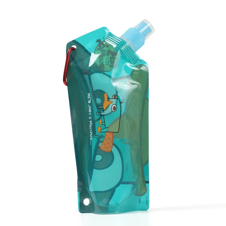 Garrafa de plástico portátil para bebidas, embalagem de bebidas de energia alimentar livre com furo para pendurar
