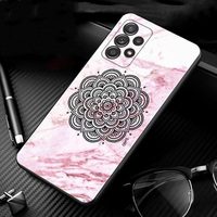 Coque en Silicone motif fleurs d'art Mandala pour Samsung Galaxy S20/S21/S22 Ultra Plus, couverture d'impression UV peinte Note 20 A53 A32 A03 Core