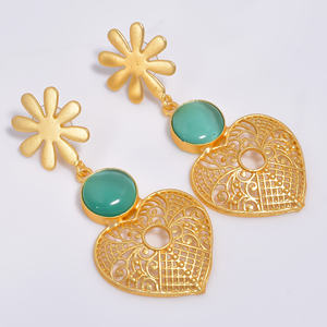 Cadeau de mode pour femmes bijoux en laiton plaqué or 14k bijoux faits à la main en laiton fabricant de bijoux en laiton antique - Product Image 4