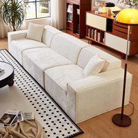 Ensemble de canapés de salon de luxe moderne en forme de L, 2 et 3 places, en velours côtelé, sectionnel modulaire à compression sous vide pour la décoration intérieure