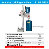 Perceuse à noyau diamantée de table Dongcheng pour le perçage et l'échantillonnage du béton, modèle 3800W FF02-250