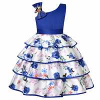 Baju bayi perempuan terbaru, gaun pesta butik Putri, desain rok bunga berlapis, gaun pesta dansa bordir