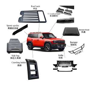 อุปกรณ์ตกแต่งภายนอกรถยนต์ Jetour T2 ชิ้นส่วนรถยนต์ แร็คหลังคา กันชน ผลิตภัณฑ์อุปกรณ์เสริมแร็คหลังคา - Product Image 1