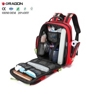 Botiquín de Primeros Auxilios Manual Portátil con Material Oxford para Preparación de Emergencias, Cuidado de Traumas, Viajes, Bolsa de Paramédico, EMS, EMT