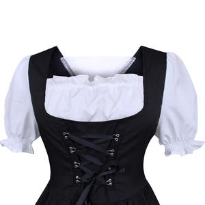 Vestido Tradicional Bávaro de Oktoberfest para Mujer, Estilo Dirndl, con Delantal, Disfraz para Fiesta de Halloween, Tallas Grandes S-5XL - Product Image 6
