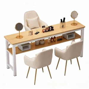 Mesa de Manicura Exclusiva para Salón de Uñas, Soporte de Maquillaje Famoso en Internet, Mesa de Manicura Individual y Doble de Lujo Ligero y Sencillo - Product Image 1