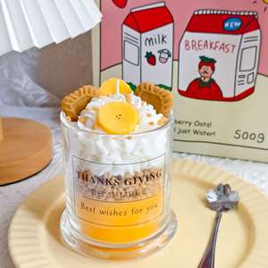 Velas Aromáticas Creativas Hechas a Mano en Forma de Taza de Helado, Regalos Novedosos, Decoración para el Hogar, Velas Perfumadas con Aroma a Postre en Frasco de Vidrio, Venta al Por Mayor - Product Image 3