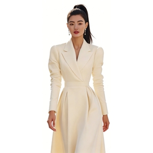 Nuevo Vestido Largo Elegante con Cuello en V Francés para Mujer, Prenda de Alta Calidad que Define la Cintura, Ropa de Moda Femenina - Product Image 2