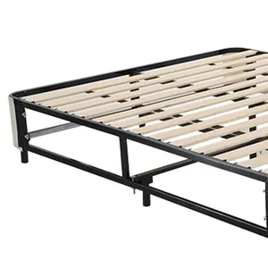 Juego de marco de metal para cama king size moderna marco de cama de madera contrachapada tamaño queen