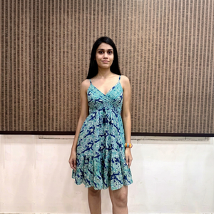 Women's Summer Boho Simple Floral Printed Silk Viscose Polyester Woven Loose Silhouette Floor-Length Ruffle Hem <b>Elastic</b> Waist - Product Image 1