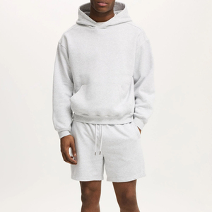 ชุดเซ็ตเสื้อฮู้ดดี้และกางเกงขาสั้นลำลองผ้าโพลีเอสเตอร์/คอตตอนคุณภาพสูง ระบายอากาศได้ดี ปรับแต่งได้ สำหรับฤดูใบไม้ร่วง สไตล์สตรีทแวร์ พร้อมลายพิมพ์ดิจิทัล - Product Image 1