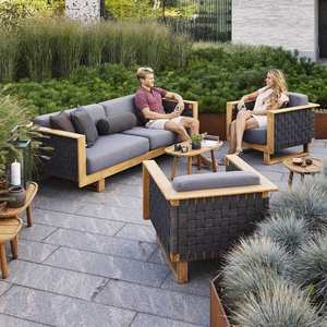 Canapé de jardin trois places, structure en alliage d'aluminium, mobilier d'extérieur imperméable pour villa, cour, hôtel, maison d'hôtes - Product Image 3