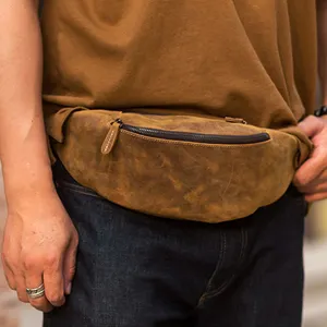 Genuine Cowhide Leather Designer Anti Theft Man Women's Crossbody Chest Bags For Women Men Crossbody