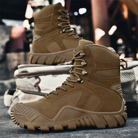 Grande taille imperméable à l'eau Sport de plein air respirant semelle antidérapante uniforme désert de sable chaussures de randonnée bottes tactiques