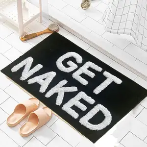 Amazon Hot Selling Hochwertige 40*60cm oder kunden spezifische rutsch feste Get Naked Bade matte Design Mikro faser Bade matte Bad Teppiche
