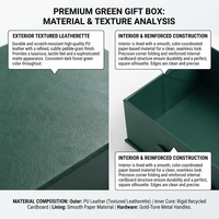 Ensemble d'emballages de luxe sur mesure pour soins de la peau verts, avec poignée portable, fermeture magnétique, boîte rigide pliable
