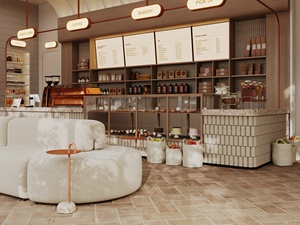 บริการออกแบบตกแต่งภายในร้านกาแฟแบบสั่งทำพิเศษ พร้อมบริการตกแต่งร้านชานมสมัยใหม่ และอุปกรณ์ตกแต่งร้านค้าปลีกแบบกำหนดเอง - Product Image 2