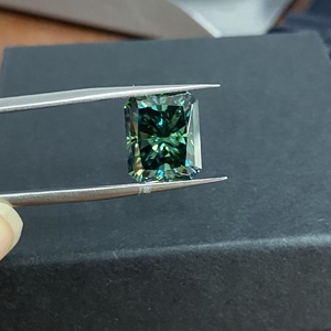 Gemas HQ de <span class=keywords><strong>diamante</strong></span> de Aguamarina azul claro, gemas sueltas de moissanita de corte radiante para fabricación de anillos, 10x14mm, <span class=keywords><strong>8</strong></span> quilates - Product Image 5