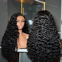 Perruques bouclées indiennes et birmanes brutes 15A en cheveux humains, Lace Front 13X4 13X6, dentelle HD transparente, nœuds simples, sans colle, fournisseur