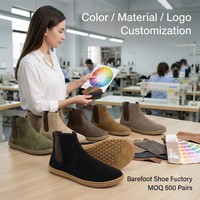 Stivali Barefoot Chelsea da Donna, Produttore OEM, Scarpe Minimaliste con Punta Larga, Fornitore Personalizzato per Marchi Europei e USA