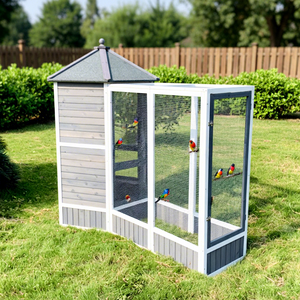 SDB011 Vente en gros de volières en bois pour oiseaux vivants, modèles de volières extérieures de grande taille, <span class=keywords><strong>cage</strong></span> à oiseaux pour jardin, nichoir pour oiseaux - Product Image 1