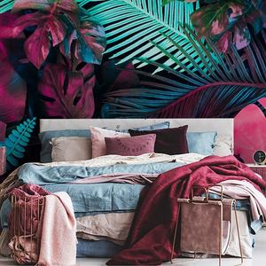 Foglie tropicali buccia e bastone murale colorato 3d carta <span class=keywords><strong>da</strong></span> parati autoadesiva - Product Image 5