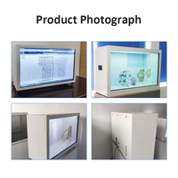 32 43 49 55 65 75 86 pouces écran d'affichage publicitaire avec vitrine tactile Interactive/boîtes holographiques boîte lcd transparente