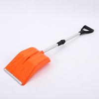 Pelle à neige portable la plus vendue pour voiture, avec bord en aluminium et manche télescopique, pour usage automobile et domestique