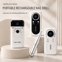 Machine à ongles professionnelle conique 45000 tr/min sans balais rechargeable de luxe, polisseuse électrique portable USB pour manucure