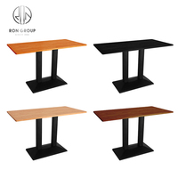 Table de Restaurant Commerciale Moderne en Bois, Sur Mesure Chinoise, pour Café, Fast-Food, Carrée ou Ronde, Vente en Gros