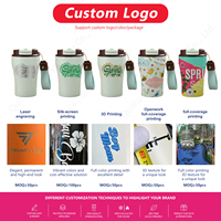 Mug de voyage en acier inoxydable de 380 ml avec cordon, tasse isotherme anti-fuite, support pour logo personnalisé, idéal pour le bureau et les trajets quotidiens