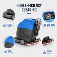Nettoyeur-sécheur de sols autopropulsé CleanHorse X3 530 mm, 24 V, batterie 85 Ah, machine de nettoyage commerciale, fabrication OEM