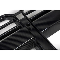 Cadre de calandre avant en fibre de carbone préimprégnée avec bords arrondis et anti-rayures pour M3 G80 M4 G82, compatible avec le capteur de régulateur de vitesse adaptatif