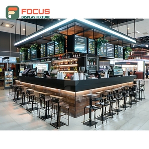 Vitrina de Café Premium con Iluminación, Estante para Pastelería con Panel Blanco, Vitrina para Cafetería - Product Image 5