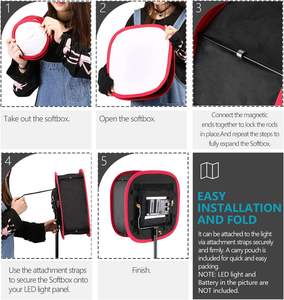 Pour <span class=keywords><strong>Neewer</strong></span> boîte à lumière pliable avec bandoulière Clip grille sac de transport Compatible avec pour <span class=keywords><strong>Neewer</strong></span> 480/660/530 panneaux lumineux <span class=keywords><strong>LED</strong></span> - Product Image 5