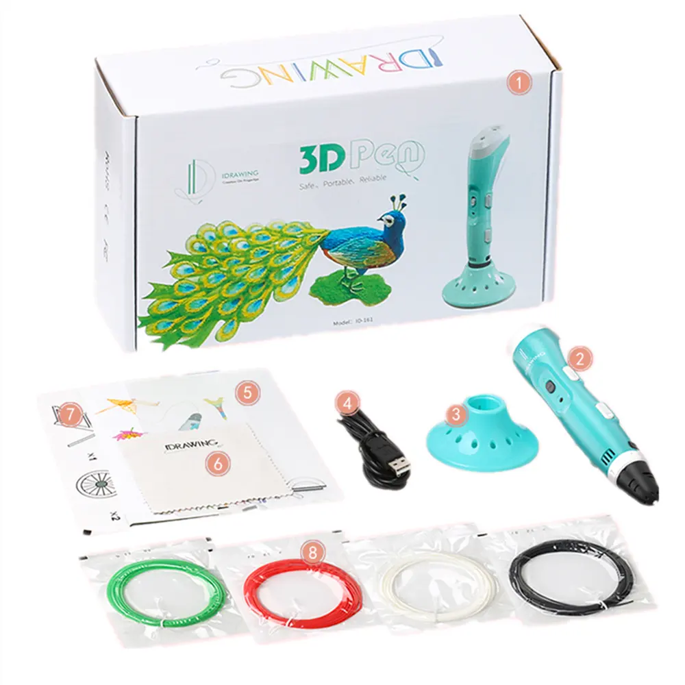 cheap price amazing plastic 3d ptinter pen with led screen from China
